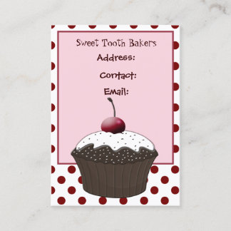 Tarjeta De Visita lindo pastel de cerezo dulce Cajas de negocios