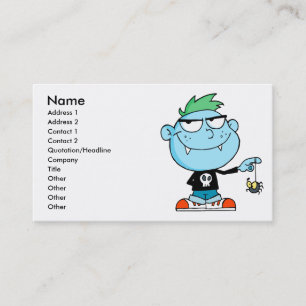 Tarjeta De Visita lindo y gracioso personaje de dibujos animados de