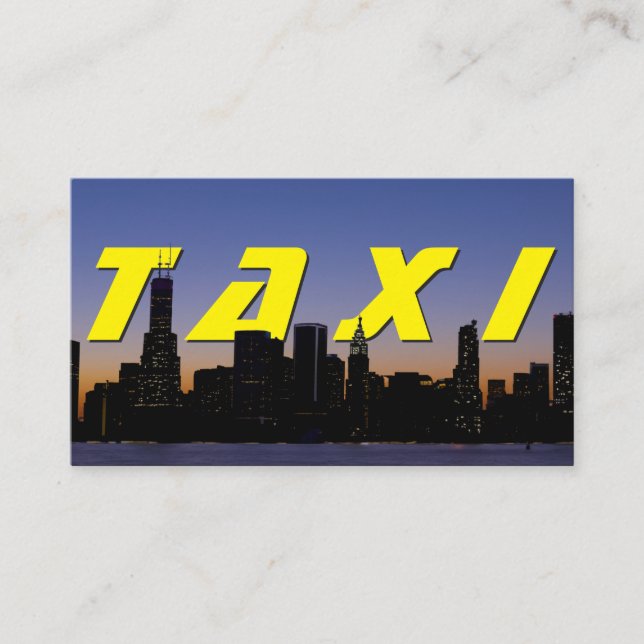 Tarjeta De Visita Línea aérea amarilla de la ciudad del TAXI para ta (Anverso)