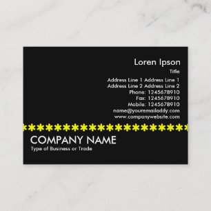 Tarjeta De Visita Línea Asterisk Amarilla - Negro