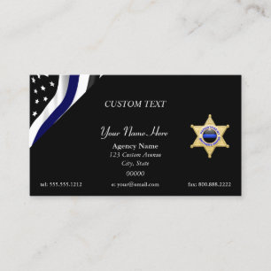 Tarjeta De Visita Línea Azul Fina Cotización Personalizada y Insigni