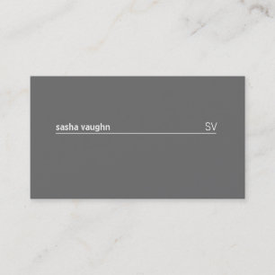 Tarjeta De Visita Línea blanca simple (gris)