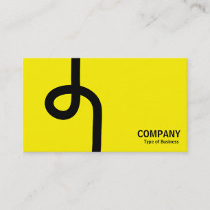 Tarjeta De Visita Línea con bucle - Negro en amarillo