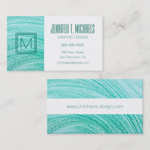 Tarjeta De Visita línea curvada cepillo textura de la acuarela