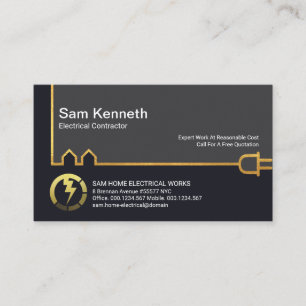 Tarjeta De Visita Línea de alimentación eléctrica de edificios de