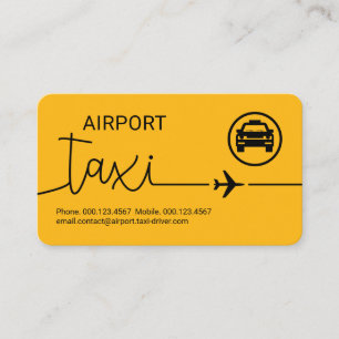 Tarjeta De Visita Línea de avión de taxi de aeropuerto especial