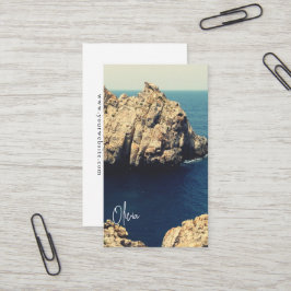 Tarjeta De Visita línea de costa rocosa personalizada junto a la pla