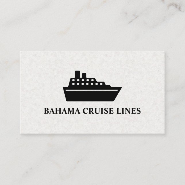 Tarjeta De Visita Línea de crucero | Barco (Anverso)