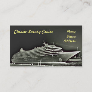Tarjeta De Visita Línea de crucero de lujo clásica
