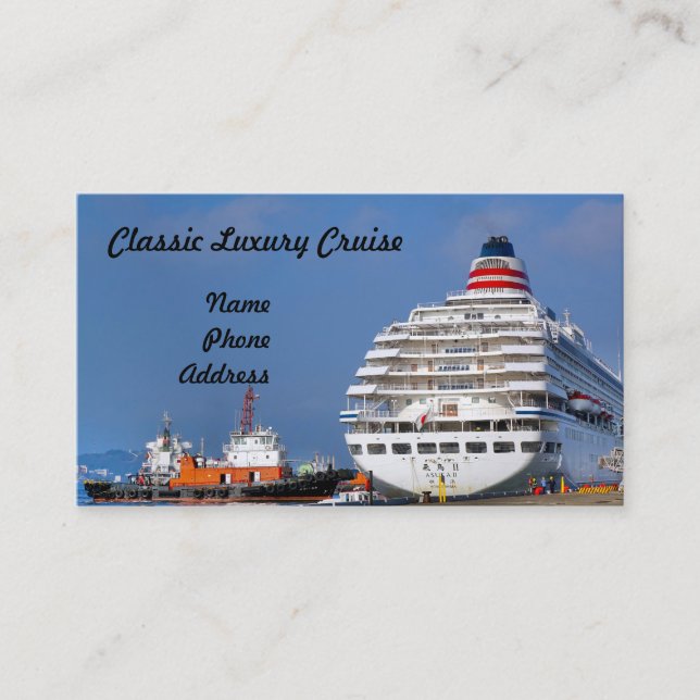 Tarjeta De Visita Línea de crucero oceánico de lujo (Anverso)
