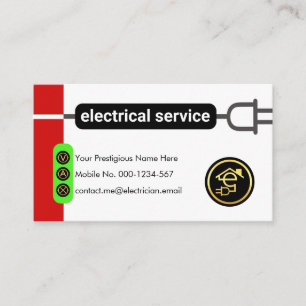 Tarjeta De Visita Línea de enchufe de energía creativa Electricidad 