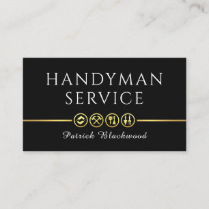 Tarjeta De Visita Línea de herramientas simples para hombre de mante