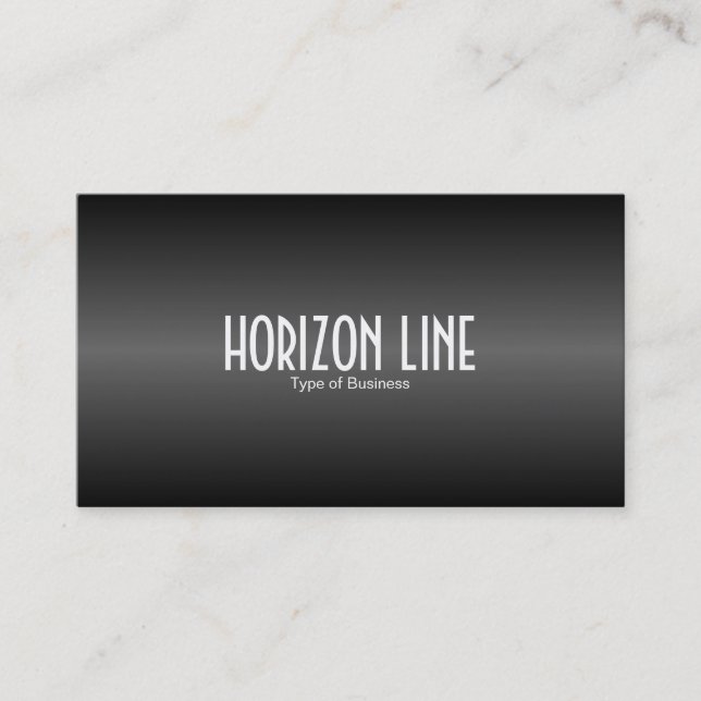 Tarjeta De Visita Línea de horizonte - Negro y Gris (Anverso)