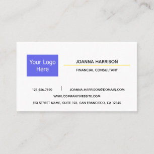Tarjeta De Visita Línea de Oro de Empresa de Logo Blanco Elegante Mi