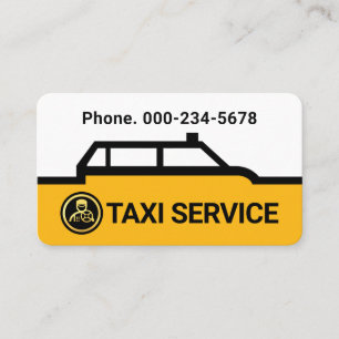 Tarjeta De Visita Línea de Ruta Fronteriza de Taxi Amarillo