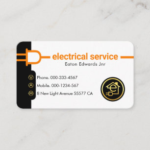 Tarjeta De Visita Línea de suministro eléctrico de enchufe