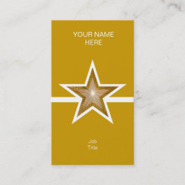 Tarjeta De Visita Línea dorada de la línea blanca Gold Star