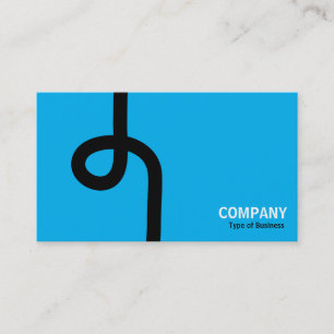 Tarjeta De Visita Línea en bucle - Negro en azul cielo
