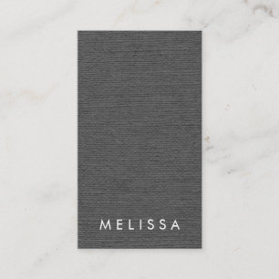 Tarjeta De Visita Línea gris oscura moderna minimalista