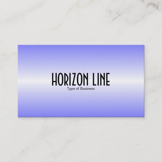 Tarjeta De Visita Línea Horizonte - Azul (Anverso)