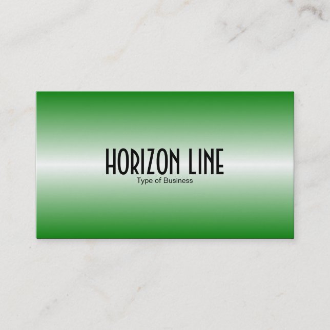 Tarjeta De Visita Línea Horizonte - Verde Medio (Anverso)