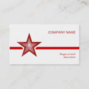 Tarjeta De Visita Línea roja blanco de la estrella roja de la