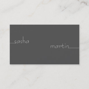 Tarjeta De Visita Línea simple a texto (gris)