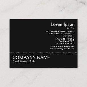 Tarjeta De Visita Línea v2 - Negro sobre blanco