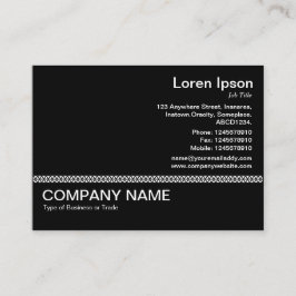 Tarjeta De Visita Línea v2 - Negro sobre blanco