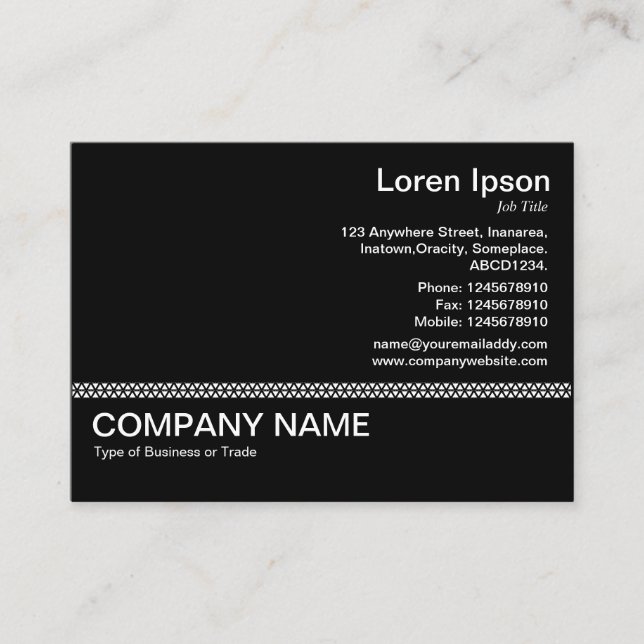 Tarjeta De Visita Línea v2 - Negro sobre blanco (Anverso)