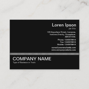 Tarjeta De Visita Línea v2 - Negro sobre blanco