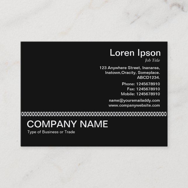 Tarjeta De Visita Línea v2 - Negro sobre blanco (Anverso)