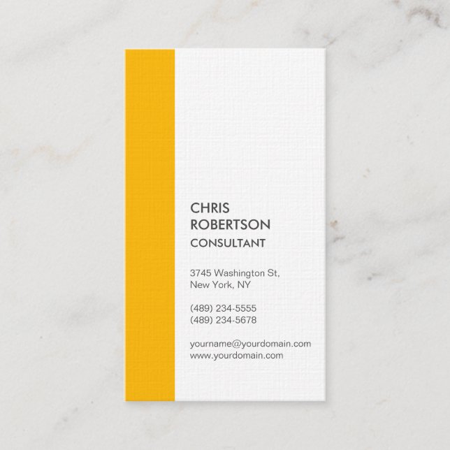 Tarjeta De Visita Línea vertical premium Minimalista moderna (Anverso)