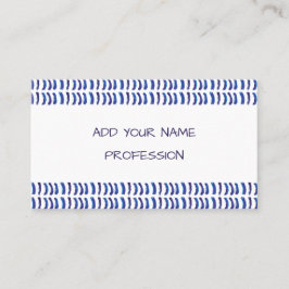 Tarjeta De Visita Líneas azules Minimalistas simples