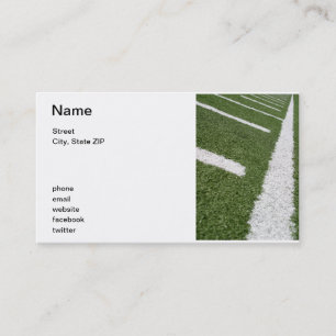 Tarjeta De Visita Líneas blancas del fútbol