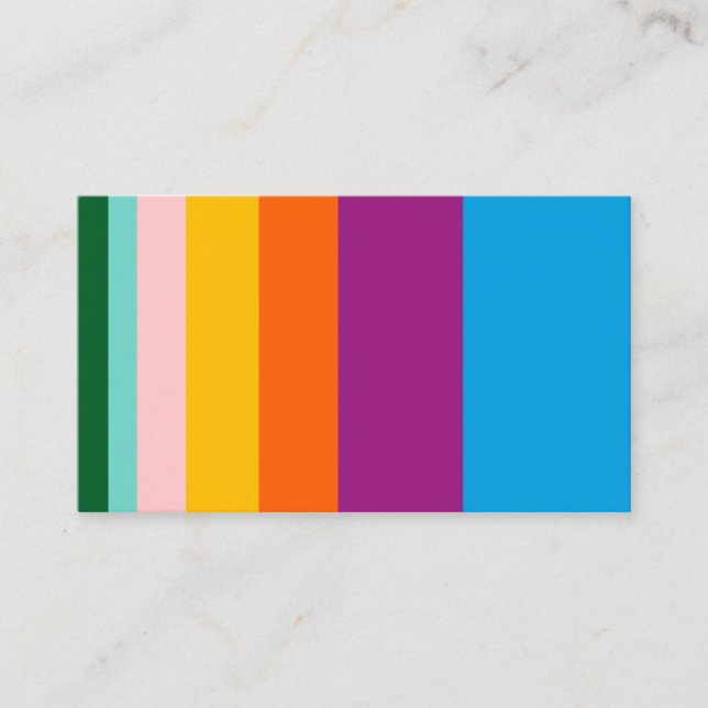 Tarjeta De Visita Líneas de color (Anverso)