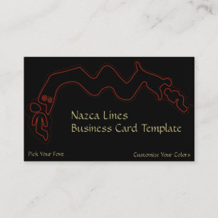 Tarjeta De Visita Líneas de Nazca con el logotipo de Alien Rojo