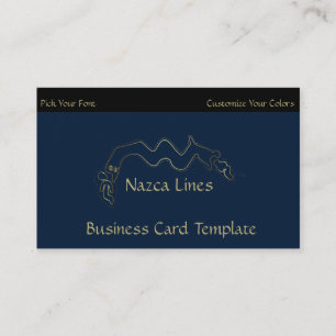 Tarjeta De Visita Líneas de Nazca con el logotipo del antiguo aliení