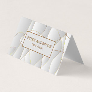 Tarjeta De Visita Líneas de oro elegantes