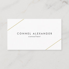 Tarjeta De Visita Líneas de oro simples modernas