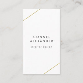 Tarjeta De Visita Líneas de oro simples y elegantes