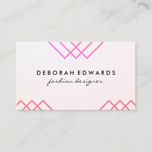 Tarjeta De Visita Líneas geométricas elegantes (Anverso)