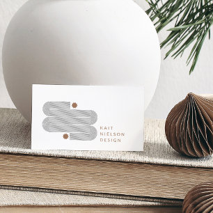 Tarjeta De Visita Líneas geométricas Minimalistas modernas únicas cr