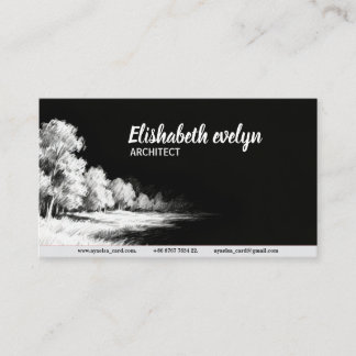 Tarjeta De Visita Líneas Impresionistas - Paisaje g432