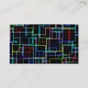 Tarjeta De Visita Líneas Neon