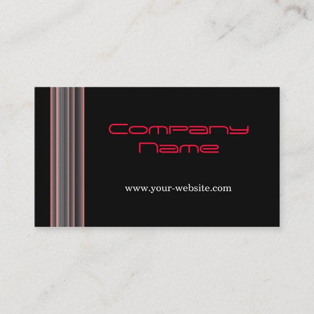 Tarjeta De Visita Líneas rojas (Anverso)