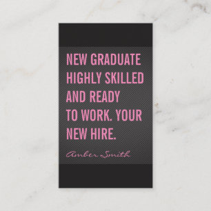 Tarjeta De Visita Líneas textuales de citado en negrita