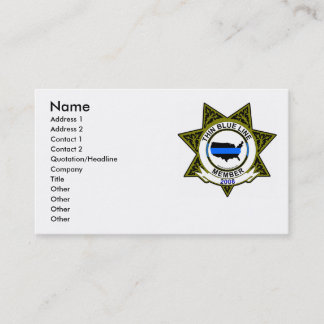 Tarjeta De Visita linecard azul fino