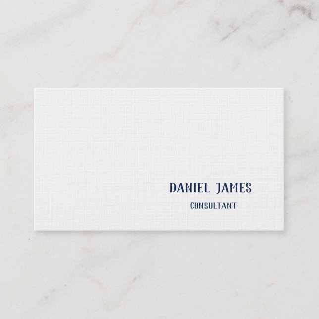 Tarjeta De Visita Linen Custom Business Card (Anverso)