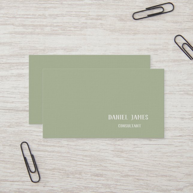 Tarjeta De Visita Linen Custom Business Card (Anverso/Reverso In Situ)